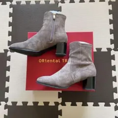 Oriental TRaffic ベージュ スエード ショートブーツ