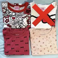 90 女の子 ロンＴ 3枚セット