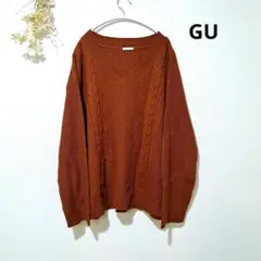 すみこ様 ケーブル編み ニット XLセーター　　ブラウン系　茶色　レンガ色