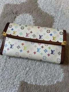美品！ルイヴィトン　長財布　ポルトフォイユサラ　ブロン　マルチカラー