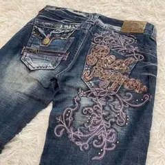 RED PEPPER デニム　ジーンズ　パンツ　フレア　ブーツカット　刺繍　27