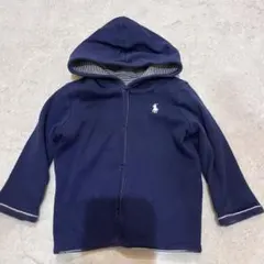 polo リバーシブル　ネイビー フード付き ストライプ トレーナー　男の子