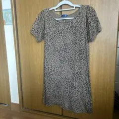 d.. ヒョウ柄 半袖チュニック　ミニワンピース　デュラスやgydaお好きな方に