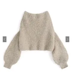 GRL グレイル　オフショルダーシャギーニットトップス[dr664]