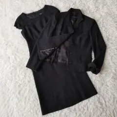バーバリー シルク混 ノバチェック フォーマル セットアップ ワンピース M＆L