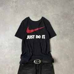 Old NIKE デカロゴ Tシャツ c-boy グランジ 裏原 y2k 黒 M