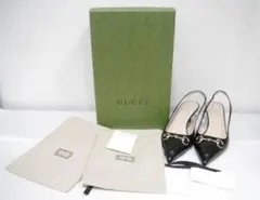 17/未使用品 GUCCI グッチ ポインテッドトゥ パンプス ハイヒール