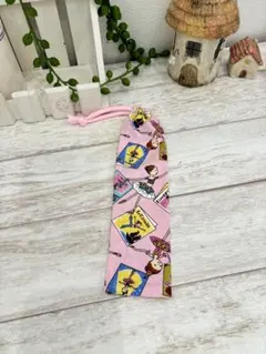 お箸袋 歯ブラシケース☆バレリーナ ピンク☆ハンドメイド 縦長巾着のサムネイル