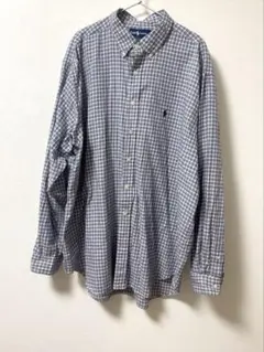 【美品 レアサイズ】 90s RalphLauren チェック 長袖シャツ