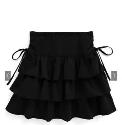 GRL インパン裏地付きリボンティアードミニスカート(ta206)