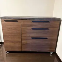 中古 パモウナ キッチンカウンター 幅120 CW-120W ウォールナットのサムネイル