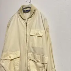【珍モデル◎】90sラルフローレン ボンバージャケット ブルゾン 生成 目無し