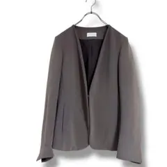 PLST プラステ（S）ノーカラージャケット フロントフック カラーレス