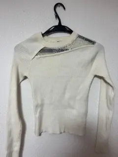 ROYAL PARTY リブニット 長袖 ホワイト