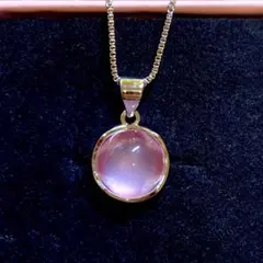 軽～い着け心地♡ ローズクォーツ ペンダント銀