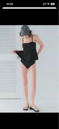 titivate ペプラムデザイン セパレート水着 ブラック Lのサムネイル