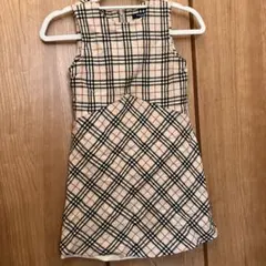 Burberry チェック柄 半袖ワンピース 6Y - メルカリ
