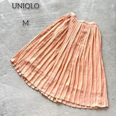 ユニクロ 【M】 ボトムス スカート ロング丈 シフォン プリーツ ゴム 裏地