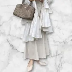 【GRL】マーメイドフレアスカート/アイボリー/M