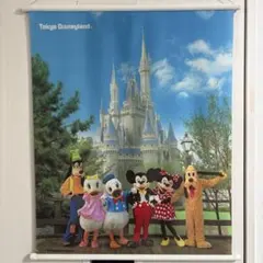 【希少】実写ディズニータペストリー　アンティーク　シンデレラ城　レトロポスター 希少】実写ディズニータペストリー アンティーク シンデレラ城