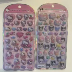 【新品】正規品　コットンパフィーシール　サンリオ　キティ　クロミ　マイメロ