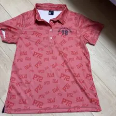 PAR72 ゴルフウェア ポロシャツ ピンク 総柄 Mサイズのサムネイル
