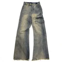00s archive fringe flare denim/Y2K/opium