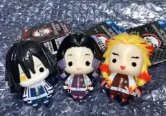 鬼滅の刃 新品☆公式品 ゆらゆらマスコット3点 伊黒と煉獄と胡蝶