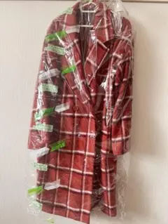 美品♡ロングチェスターコート♡チェック柄コート♡派手色♡GORGE