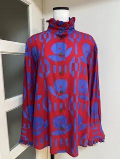 Vivienne Westwood RED LABEL花柄フリルブラウス レッドのサムネイル