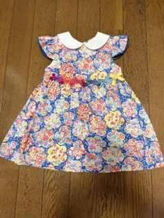 familiar ファミリア 花柄 リバティワンピース 90cm - メルカリ