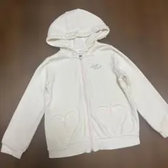 メゾピアノ　ハートポケット付きフードパーカー　120