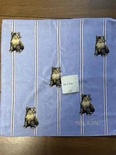 新品 PAUL & JOE タオルハンカチ 猫柄