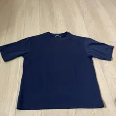 UNIQLO U エアリズムコットンオーバーサイズT 　ネイビー Lサイズ