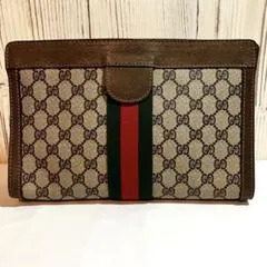 GUCCI グッチ GG セカンドバッグ　ポーチ　クラッチバッグ　シェリーライン