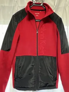 【美品】Calvin Klein フリースジャケット レッド/ブラック