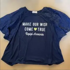 repipi armario レース切替 Tシャツ ネイビー Mのサムネイル