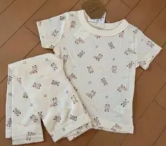 くま ほし ワッフル パジャマ 半袖 90のサムネイル