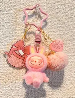 にこにこラブブ　チャーム　ピンク