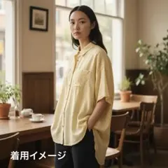 CIAOPANIC TYPY 半袖シアーシャツ イエロー ONEサイズ