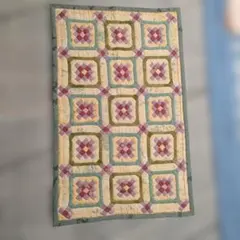 パッチワーク キルト ハンドメイド ヘキサゴン 六角形 カバー マット