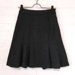 C.D.S basic ドット 裾プリーツ　スカート　ウエスト61 ヒップ87