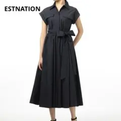 メゾンキツネ希少美品リセエンヌ前開きコットンシャツロングワンピース