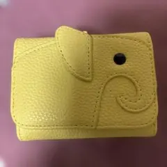 黄色い像のお財布　小銭入れ付　がま口タイプ　新品未使用