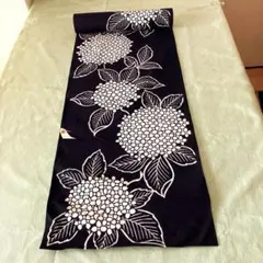 新品　隅田川浴衣　紺地花柄 反物