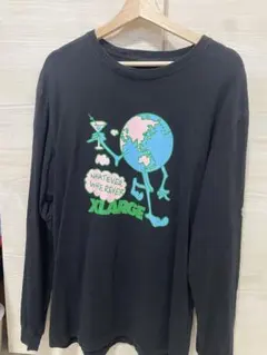 XLARGE ブラック ロングスリーブシャツ
