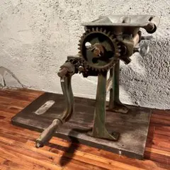 セブン製麺機・おふくろ】昭和レトロ 手動製麺機 鉄製ギア式 真鍮