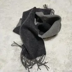 美品　リバーシブル マフラー グレー ダークグレー