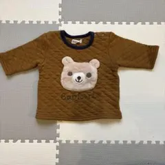 クマ刺繍トレーナー 70cm
