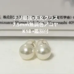 大人気 テリ最強 天女クラス アコヤ真珠 6-6.5mm プラチナピアス